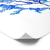 Blauwe zeewier Afdruk nr. 3 Kustbotanische afdruk. Poster (Hoek)