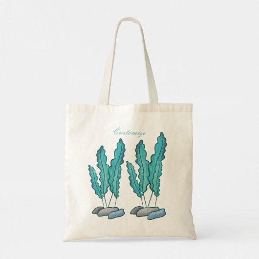 Blauwe Zeewier Algen Thunder_Cove Tote Bag (Achterkant)