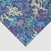 Blauwe zeewier tissuepapier (Detail)