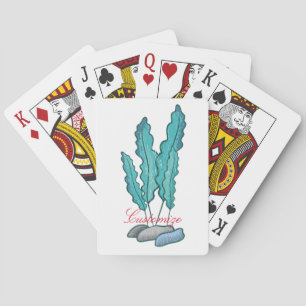Blauwe zeewieralgen Thunder_Cove Pokerkaarten