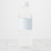 Blauwe zeilboot baby shower waterfles labels etiket (Achterkant)