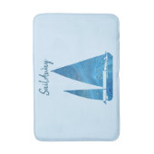  blauwe zeilboot badmat (Voorkant Verticaal)