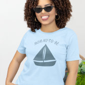 Blauwe zeilboot Custom Tekst Graphic T-shirt
