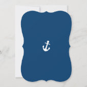 Blauwe zeilboot Nautical Boy Baby shower Kaart (Achterkant)