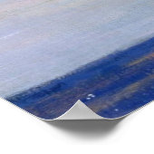 Blauwe zeilboot zeeslak schilderij poster (Hoek)