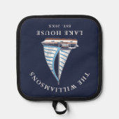 Blauwe zeilen boot nautische aangepaste naam Lake  Pannenlap (Voorkant)