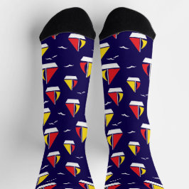 Blauwe Zeiljachten Cruiseschip Sokken