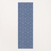 Blauwe Zeshoek Patroon Yoga Mat (Voorkant)
