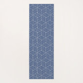 Blauwe Zeshoek Patroon Yoga Mat (Achterkant)