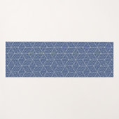 Blauwe Zeshoek Patroon Yoga Mat (Voorkant (horizontaal))