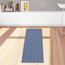 Blauwe Zeshoek Patroon Yoga Mat