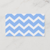 Blauwe Zig Zag Chevron Patroon Bellen Kaarten (Achterkant)
