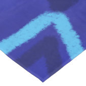 Blauwe Zig Zag Stippen Funky Patroon Tafelkleed (Gekanteld)