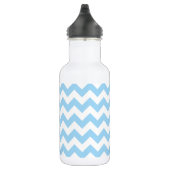 Blauwe Zigzag, Blauwe Chevron, Geometrisch Patroon Waterfles (Rechts)