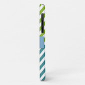 Blauwe zigzag, groene zigzag, Chevron, monogram Case-Mate iPhone Case (Achterkant/links)