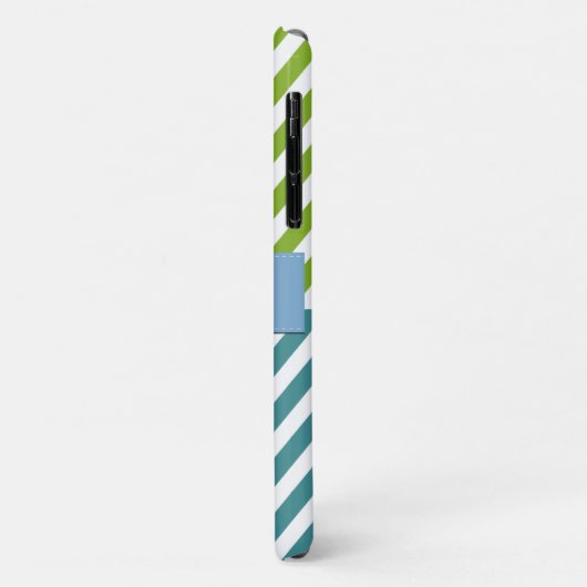 Blauwe zigzag, groene zigzag, Chevron, monogram Case-Mate iPhone Case (Achterkant/links)