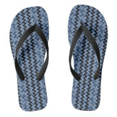 Blauwe zigzag Teenslippers (Voetbed)
