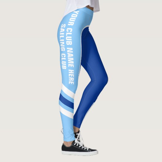  blauwe zijband Leggings (Rechts)