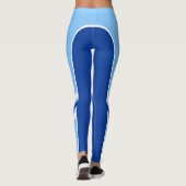  blauwe zijband Leggings (Achterkant)