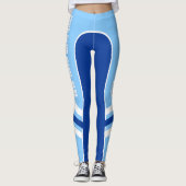  blauwe zijband Leggings (Voorkant)