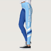  blauwe zijband Leggings (Links)