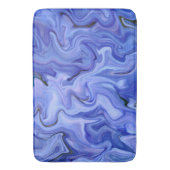 Blauwe zijde abstract badmat (Voorkant Verticaal)
