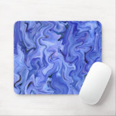 Blauwe zijde abstract muismat (Met muis)