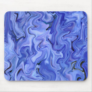 Blauwe zijde abstract muismat