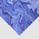 Blauwe zijde abstract tissuepapier (Detail)