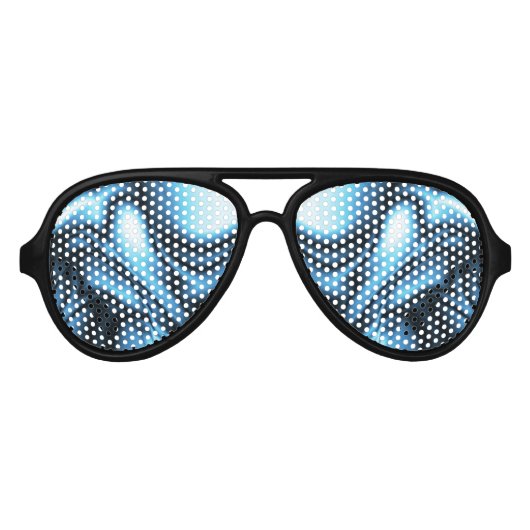 Blauwe Zijde Aviator Zonnebril (Voorkant)