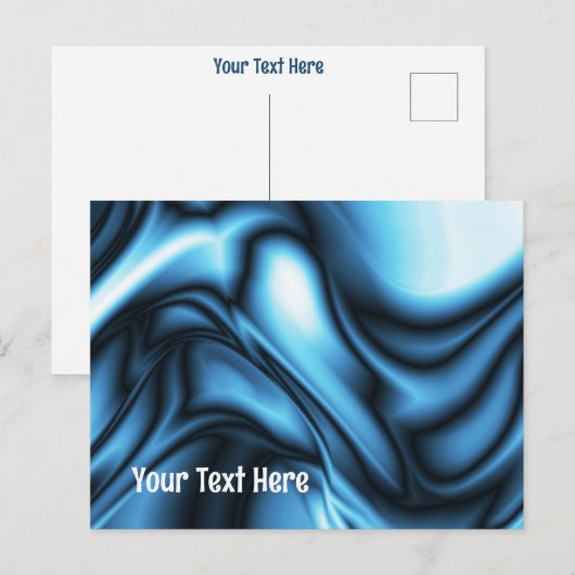 Blauwe Zijde Briefkaart (Voorkant / Achterkant)