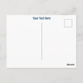 Blauwe Zijde Briefkaart (Achterkant)