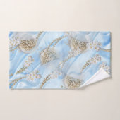 Blauwe Zijde en Ivory Champaign Pearls Bad Handdoek (Handdoek)