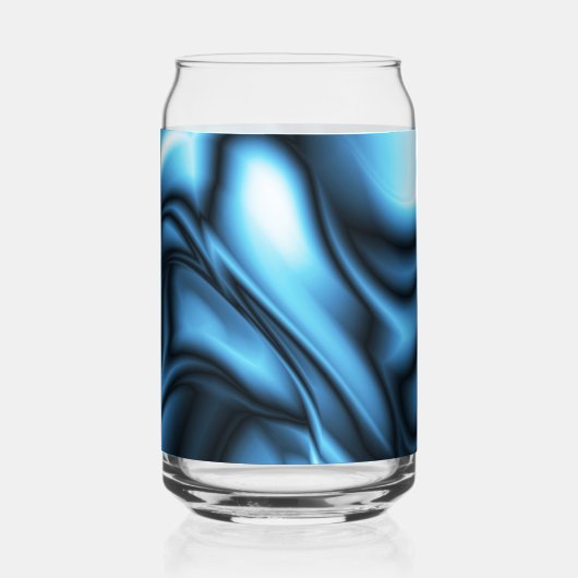 Blauwe Zijde golf Blikvorm Glas (Achterkant)