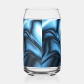 Blauwe Zijde golf Blikvorm Glas (Links)