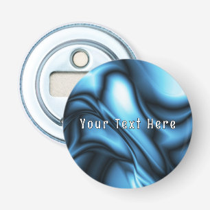 Blauwe Zijde golf Button Flesopener