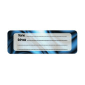 Blauwe Zijde golf Etiket (Voorkant)