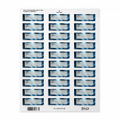 Blauwe Zijde golf Etiket (Full Sheet)