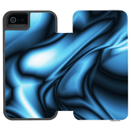 Blauwe Zijde golf Incipio iPhone Portemonnee Hoesje (Agenda Open)
