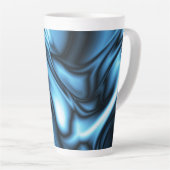 Blauwe Zijde golf Latte Mok (Rechterhoek)