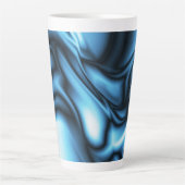 Blauwe Zijde golf Latte Mok (Voorkant)