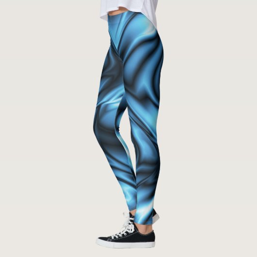 Blauwe Zijde golf Leggings (Links)
