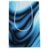Blauwe Zijde golf Medium Cadeauzakje (Voorkant)
