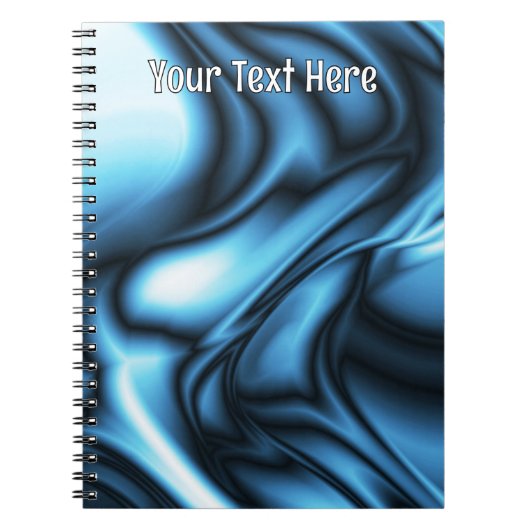 Blauwe Zijde golf Notitieboek (Voorkant)