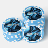 Blauwe Zijde golf Poker Chips (Opstapeling)
