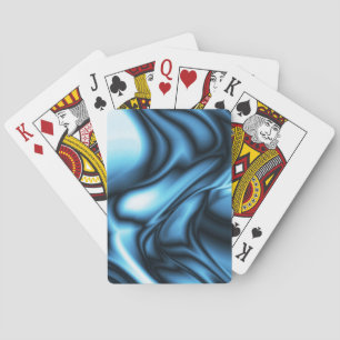 Blauwe Zijde golf Pokerkaarten
