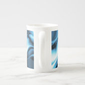 Blauwe Zijde golf Porselein Kop (Achterkant)