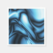 Blauwe zijde golf servet (Voorkant)