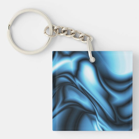 Blauwe Zijde golf Sleutelhanger (voorkant)