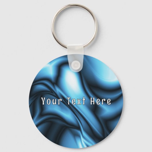 Blauwe Zijde golf Sleutelhanger (Voorkant)